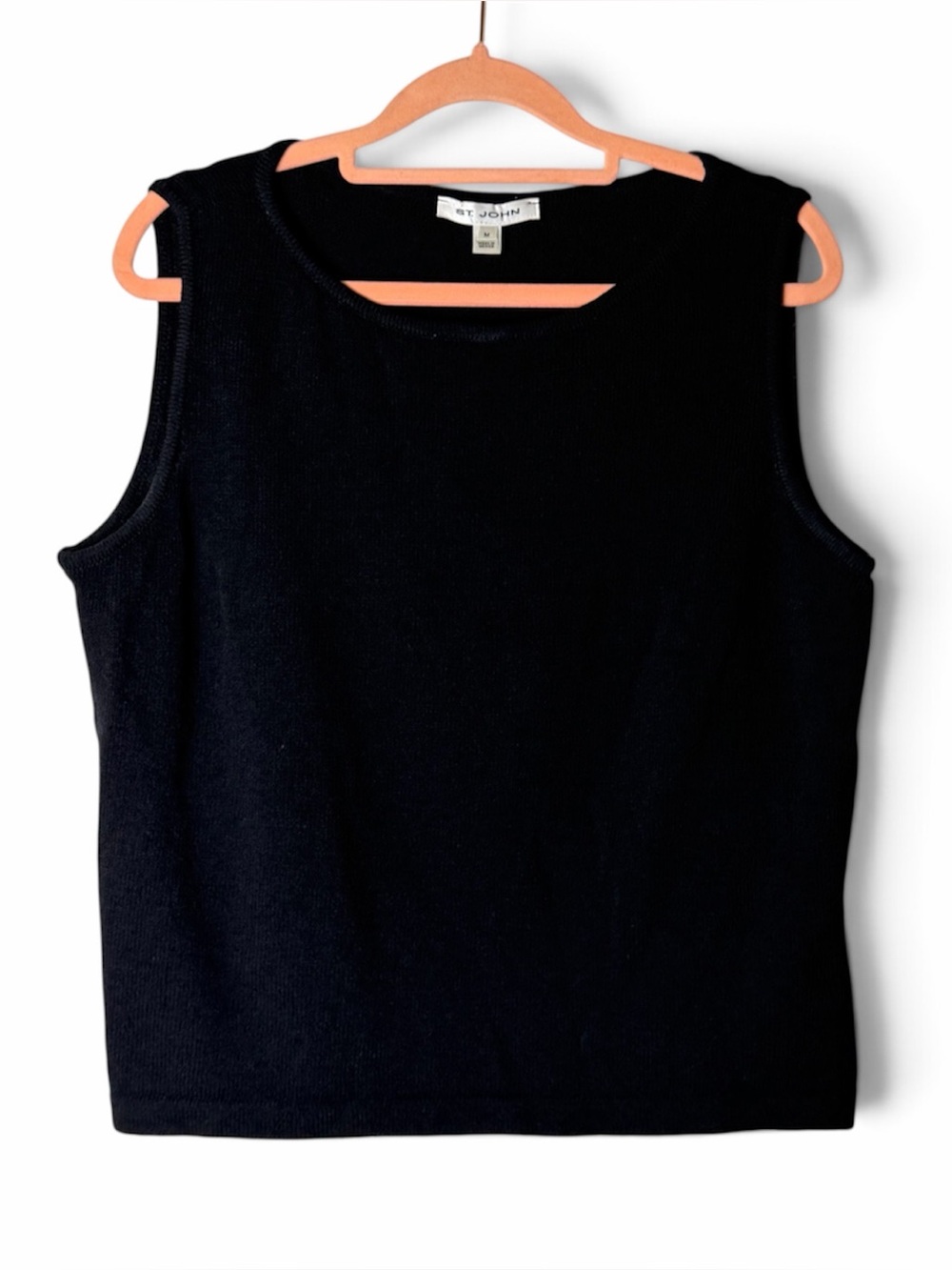 St. John Wool Rayon Blend Sleeveless Knit Top size Medium